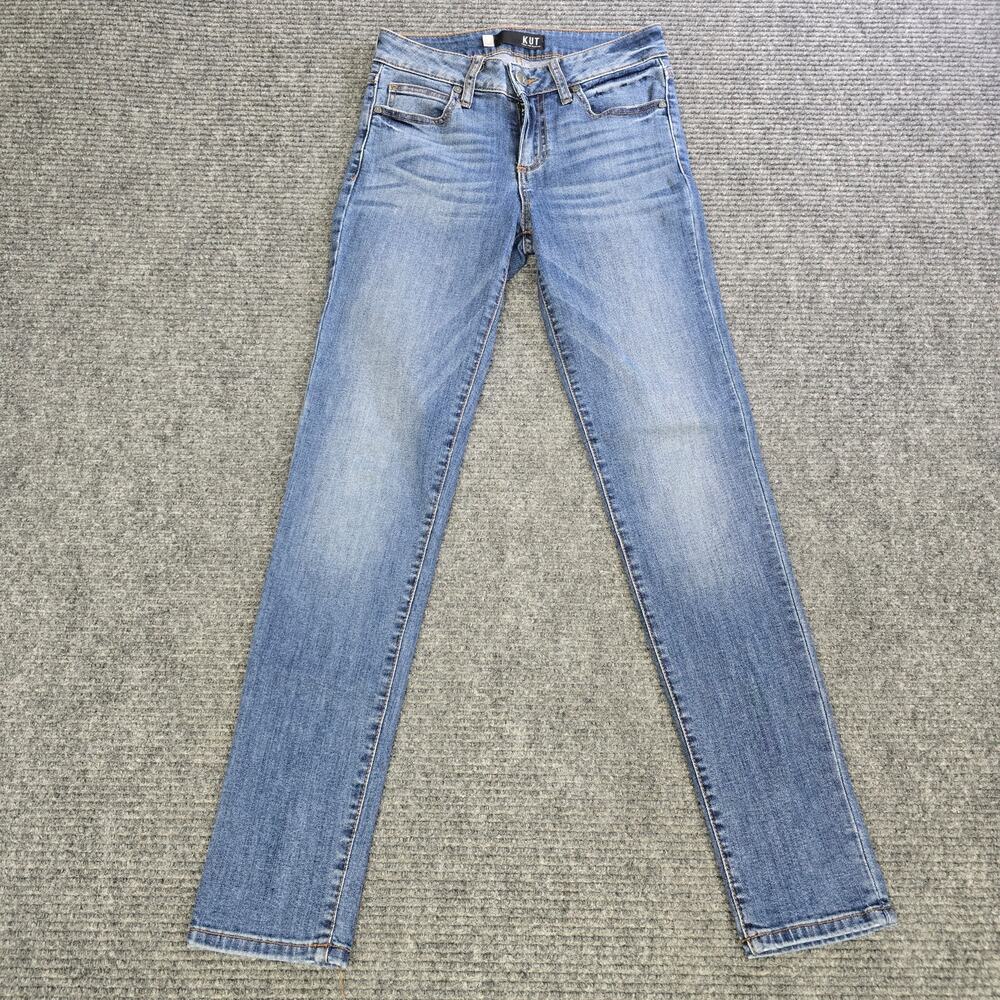 KUT From The Kloth Kurvy Diana Skinny Jeans Womens 0 26x30 Blue Stretch Denim